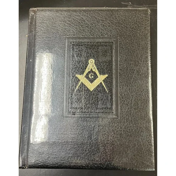 Vintage Large Masonic Holy Bible A.J. Holman Temple Illustrated Edition in Box